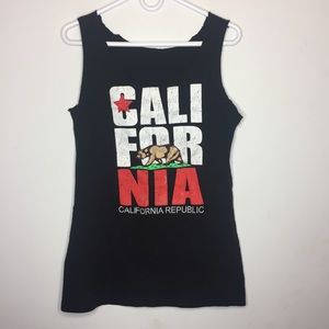 California Medium Black Tank Top